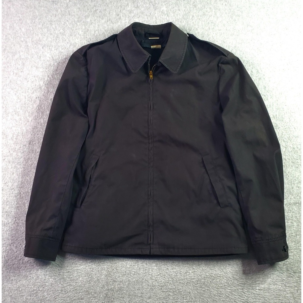 Barometer Jacket Mens Large Black Water Repellent Zip Front Removable Liner